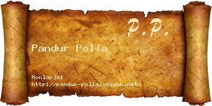 Pandur Polla névjegykártya